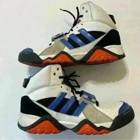Mens Adidas Streetball 1.5 G99873 Basketball Leather White/Blue/Orange Size 11 - Picture 4 of 12